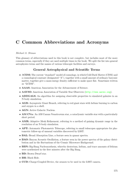 Appendix C Common Abbreviations & Acronyms