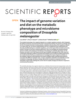 The Impact of Genome Variation and Diet on the Metabolic Phenotype