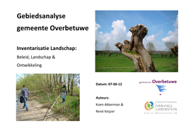 Gebiedsanalyse Gemeente Overbetuwe