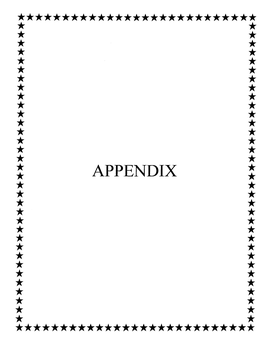 APPENDIX T* * * * ** * * * * * ** * * * * * * * * * **************************** * 