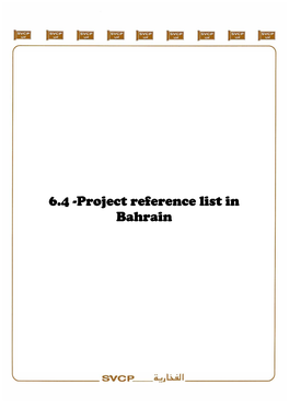 6.4 -Project Reference List in Bahrain