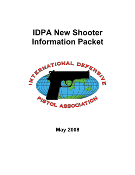 IDPA New Shooter Information Packet