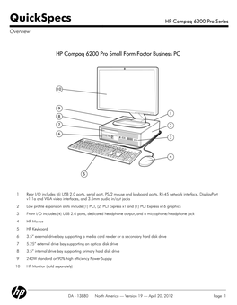 HP Compaq 6200 Pro Series Overview