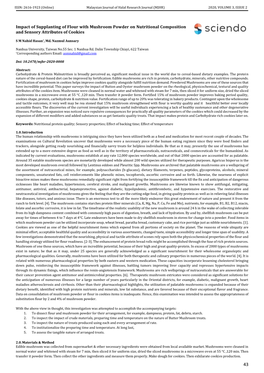 Impact of Supplanting of Flour with Mushroom Powder on Nutritional Composition and Sensory Attributes of Cookies