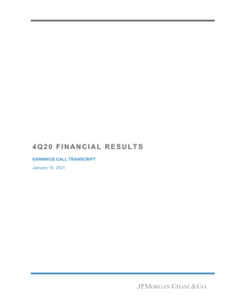 JPM 4Q20 Earnings Call Final Transcript