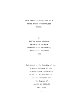 Data Transfer Operations in a 68008 Based Microcomputer System