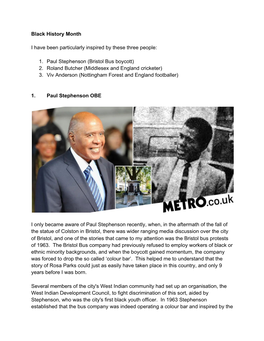 Bristol Bus Boycott) 2