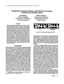 Solving Robot Navigation Problems with Initial Pose Uncertainty Using Real-Time Heuristic Search