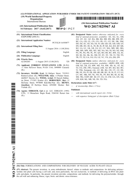 WO 2017/025967 Al 16 February 2017 (16.02.2017) P O P C T
