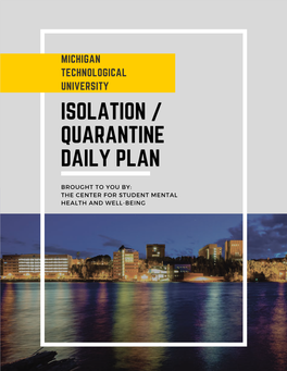 Isolation / Quarantine Daily Plan General Tips