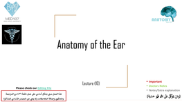 Anatomy of the Ear
