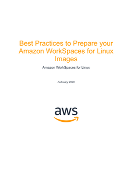 Best Practices to Prepare Your Amazon Workspaces Linux Images