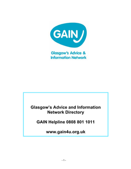 Glasgow's Advice and Information