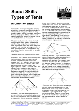 Types of Tents .Pdf