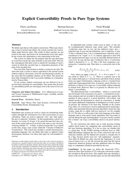 Explicit Convertibility Proofs in Pure Type Systems