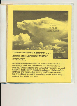 Thunderstorms and Lightning • • • Illinois' Most Awesome Weather by Stanley A