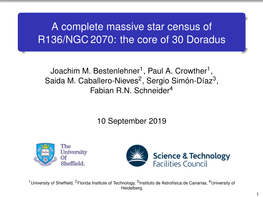 A Complete Massive Star Census of R136/NGC2070: the Core of 30