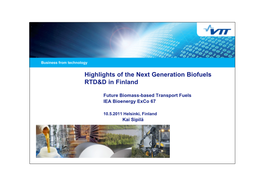 P12 Future Biomass Based Biofuels