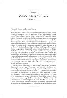 Potentia: a Lost New Town Frank M.R