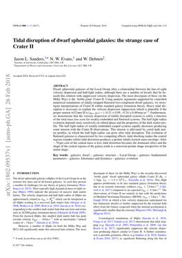 Tidal Disruption of Dwarf Spheroidal Galaxies: the Strange Case of Crater II