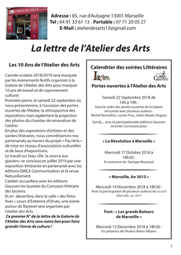 Les 10 Ans De L'atelier Des Arts