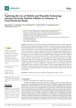 Exploring the Use of Mobile and Wearable Technology Among University Student Athletes in Lebanon: a Cross-Sectional Study