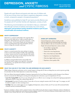 Depression, Anxiety and Cystic Fibrosis