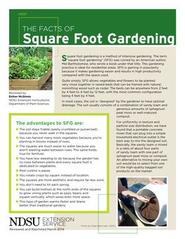 THE FACTS of Square Foot Gardening