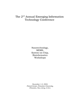The 2Nd Annual Emerging Information Technology Conference