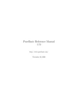 Purebasic Reference Manual 5.73