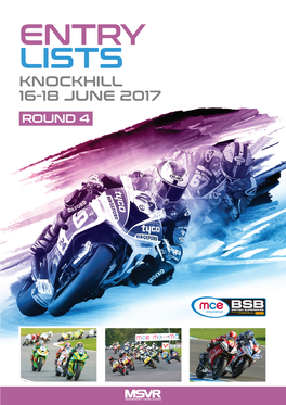 Entry Lists Knockhill 16-18 June 2017 Round 4