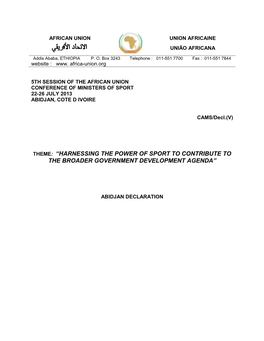 Abidjan Declaration