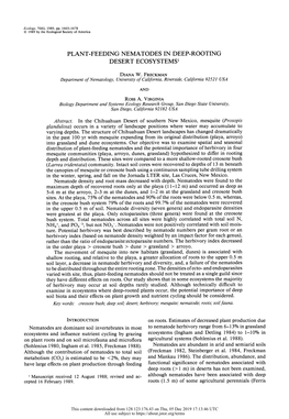 Plant-Feeding Nematodes in Deep-Rooting Desert Ecosystems1