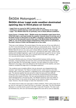 ŠKODA Motorsport, Page 1 of 4