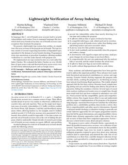 Lightweight Verification of Array Indexing