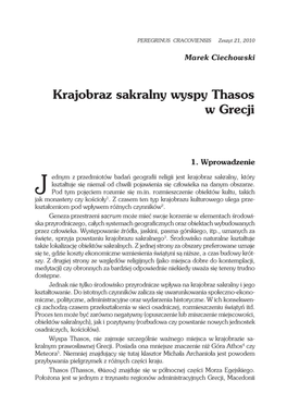 Krajobraz Sakralny Wyspy Thasos W Grecji