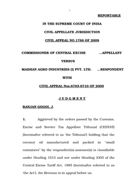 Case No. 1 Madhan Agro Industries