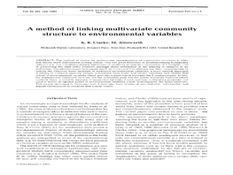 A Method of Linking Multivariate Community Structure to Environmental Variables