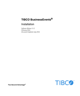 TIBCO Businessevents Installation