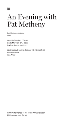 An Evening with Pat Metheny