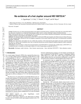 No Evidence of a Hot Jupiter Around HD 188753 A