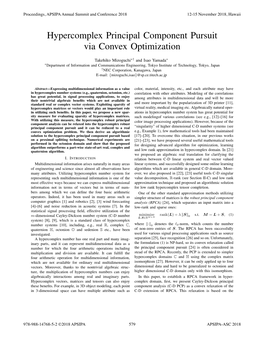Hypercomplex Principal Component Pursuit Via Convex Optimization