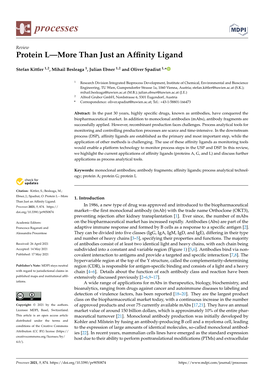 Protein L—More Than Just an Affinity Ligand