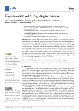 Regulation of GH and GH Signaling by Nutrients