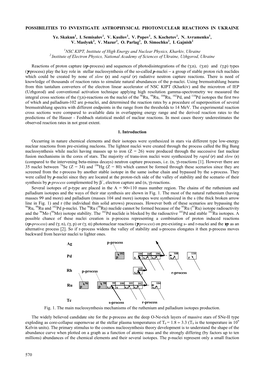 570 Possibilities to Investigate Astrophysical