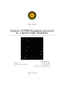 Analysis of STED Doughnuts Generated by a Spatial Light Modulator