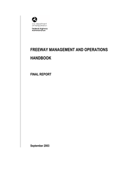 Freeway Management and Operations Handbook September 2003 6