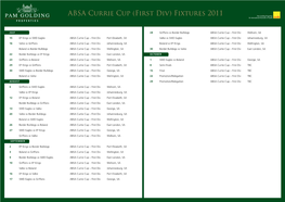 ABSA Currie Cup (First Div) Fixtures 2011