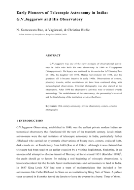 Early Pioneers of Telescopic Astronomy in India