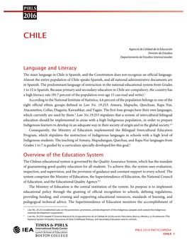 Language and Literacy Overview of the Education System